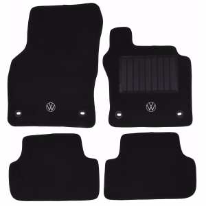 4-Piece Carpet Set Compatible with Volkswagen Golf 8 (Black)