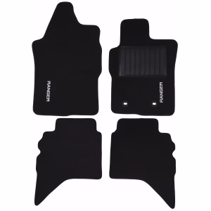 4-Piece Carpet Set Compatible with Ford Ranger T9 (Black)