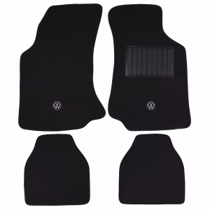 4-Piece Carpet Set Compatible with Volkswagen Golf 3 (Black)