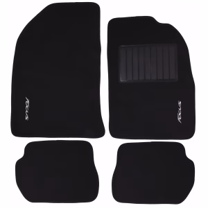 4-Piece Carpet Set Compatible with Ford Focus (Black)