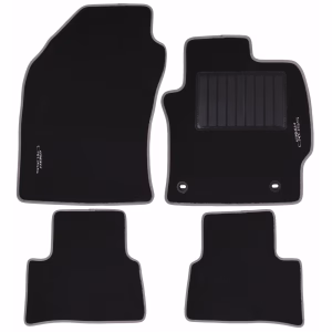 4-Piece Carpet Set Compatible with Toyota Corolla Cross (Black)