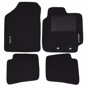 4-Piece Carpet Set Compatible with Toyota Etios (Black)