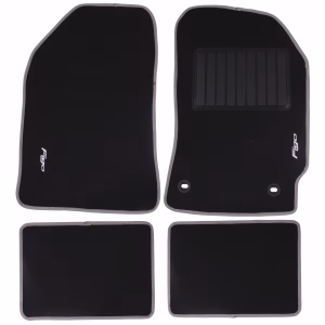 4-Piece Carpet Set Compatible with Ford Figo (Black)