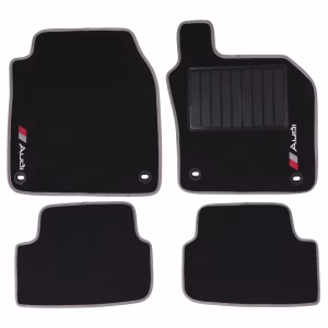 4-Piece Carpet Set Compatible with Audi A3 8V (Black)
