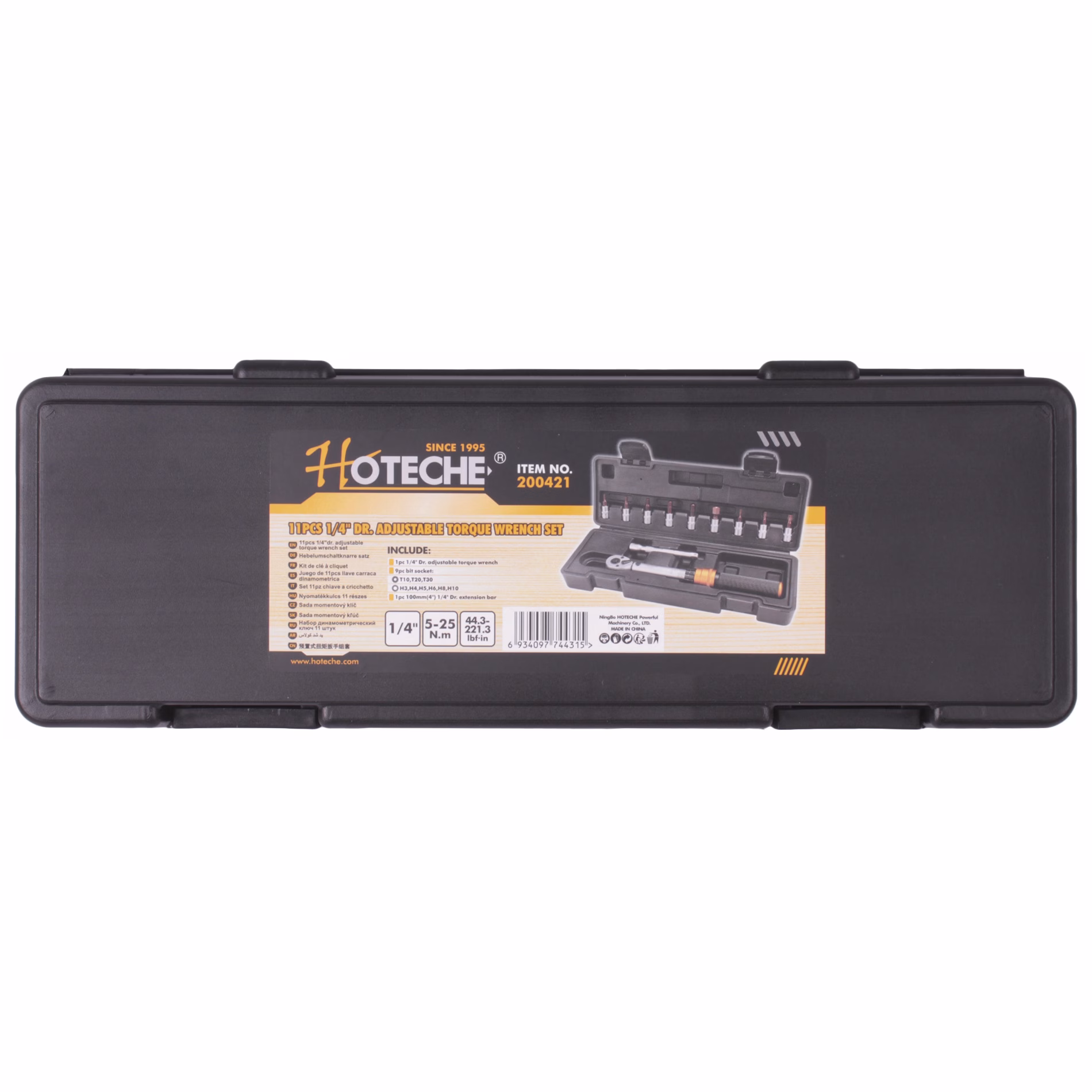 Hoteche 11-Piece Torque Wrench & Bit Set - 1/4" Drive - Image 2